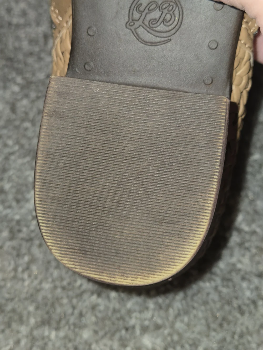 Lucky Brand Basel Tan Leather Ankle Bootie Side Zip US 10M Boho Minimalist